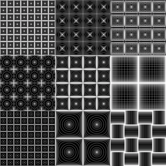 Grid square pattern asset pack / 10 loops