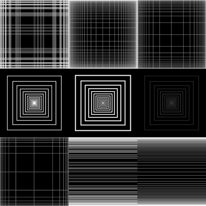 Linear square pattern asset pack / 18 loops