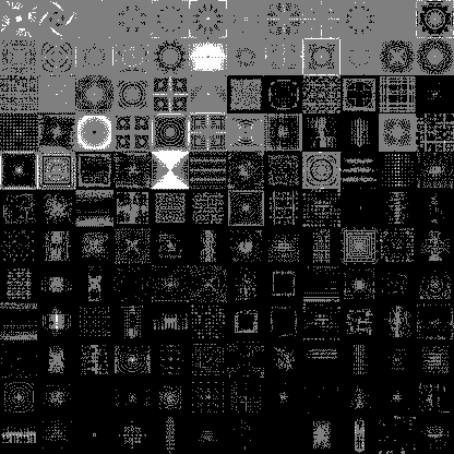 Hybrid square pattern asset bundle / 223 loops