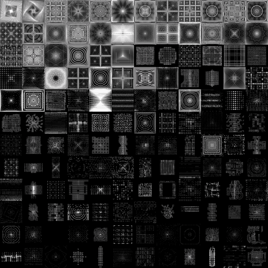 Hybrid square pattern asset bundle / 223 loops