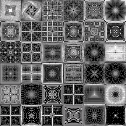Alpha hybrid square pattern asset pack / 40 loops
