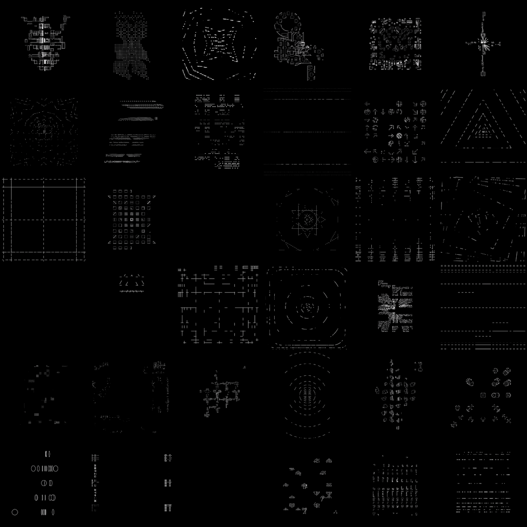 Delta hybrid square pattern asset pack / 59 loops