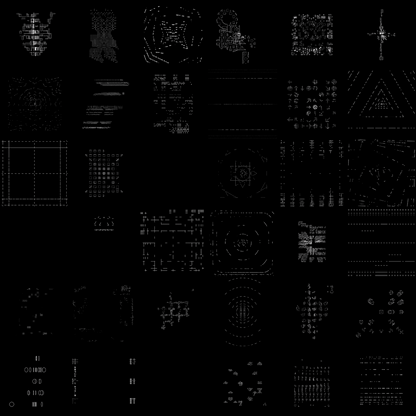 Delta hybrid square pattern asset pack / 59 loops
