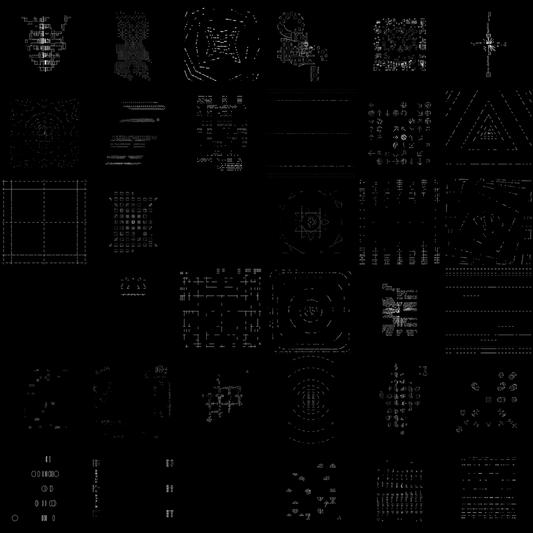 Delta hybrid square pattern asset pack / 59 loops