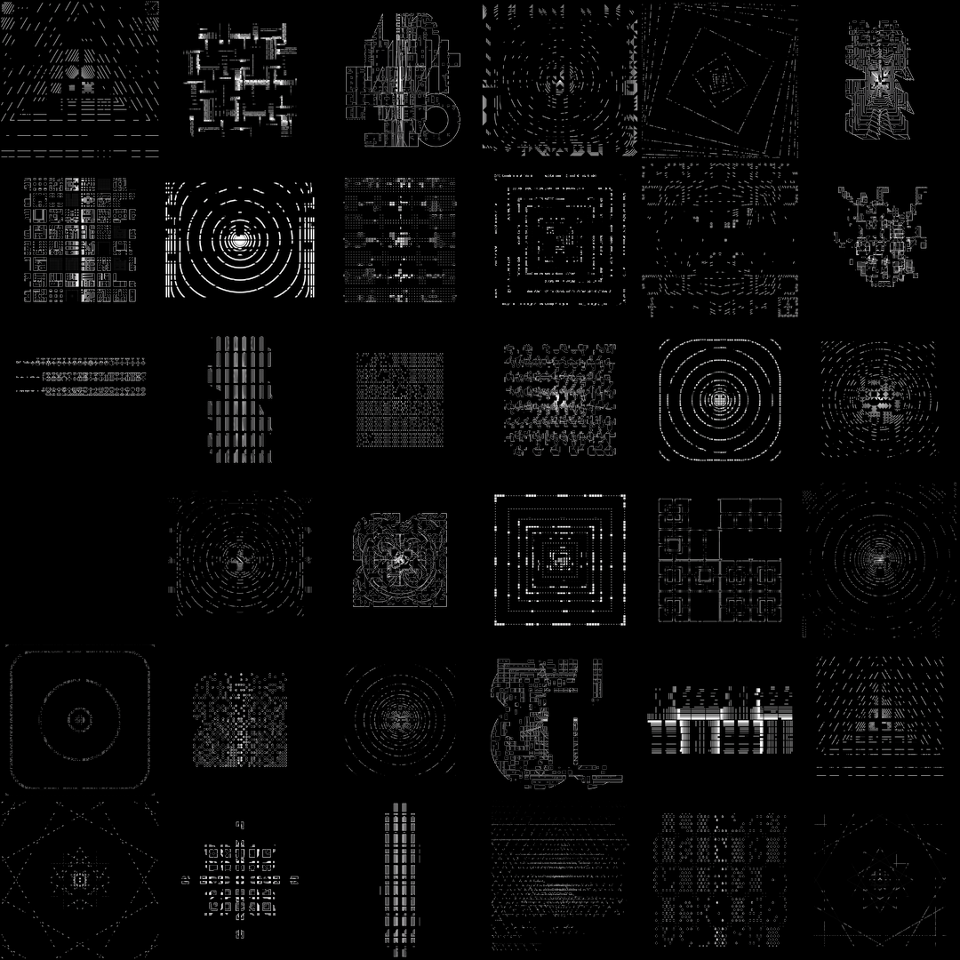 Gamma hybrid square pattern asset pack / 60 loops