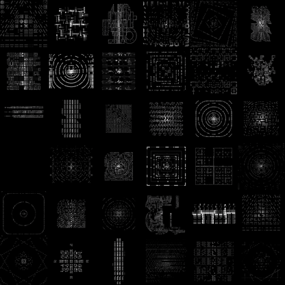 Gamma hybrid square pattern asset pack / 60 loops