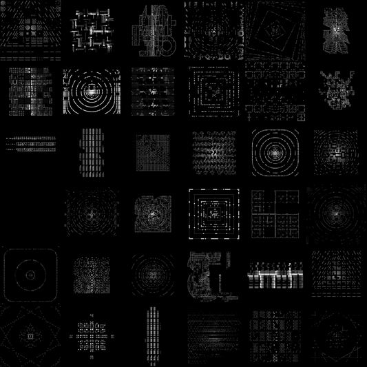 Gamma hybrid square pattern asset pack / 60 loops