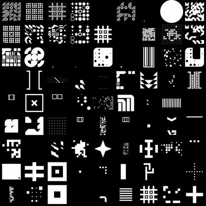 Asemic sprite sequence asset pack / 112 loops