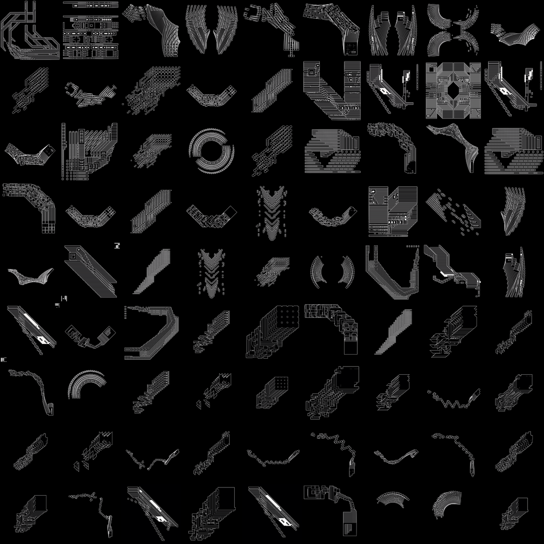 Trails stack asset pack / 87 loops