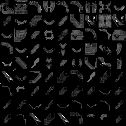 Trails stack asset pack / 87 loops