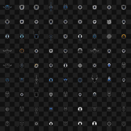 Animal face asset bundle / 92 loops