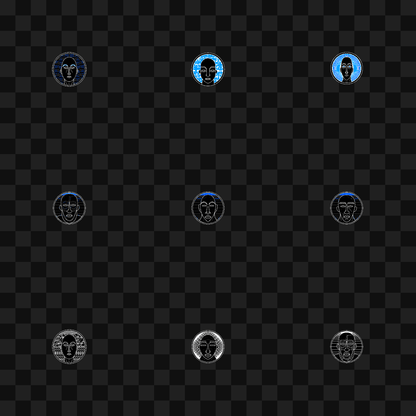 Baldman face asset pack / 23 loops