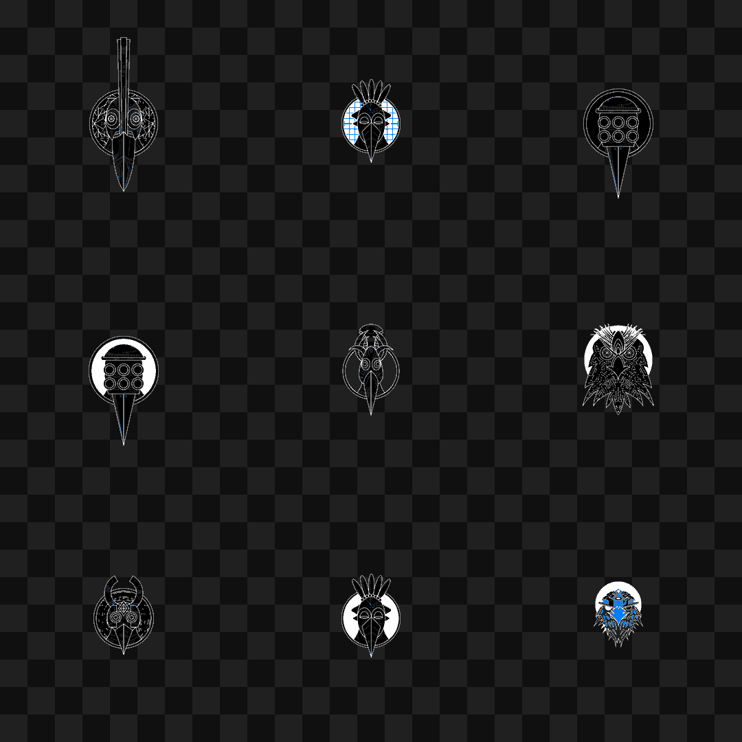 Bird face asset pack / 20 loops