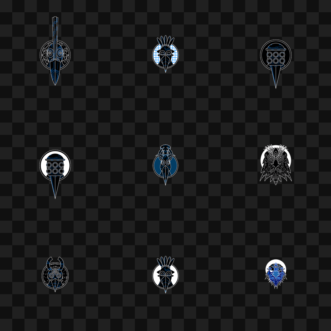 Bird face asset pack / 20 loops