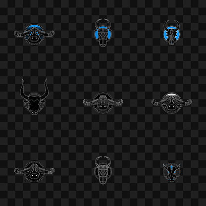 Bull face asset pack / 30 loops