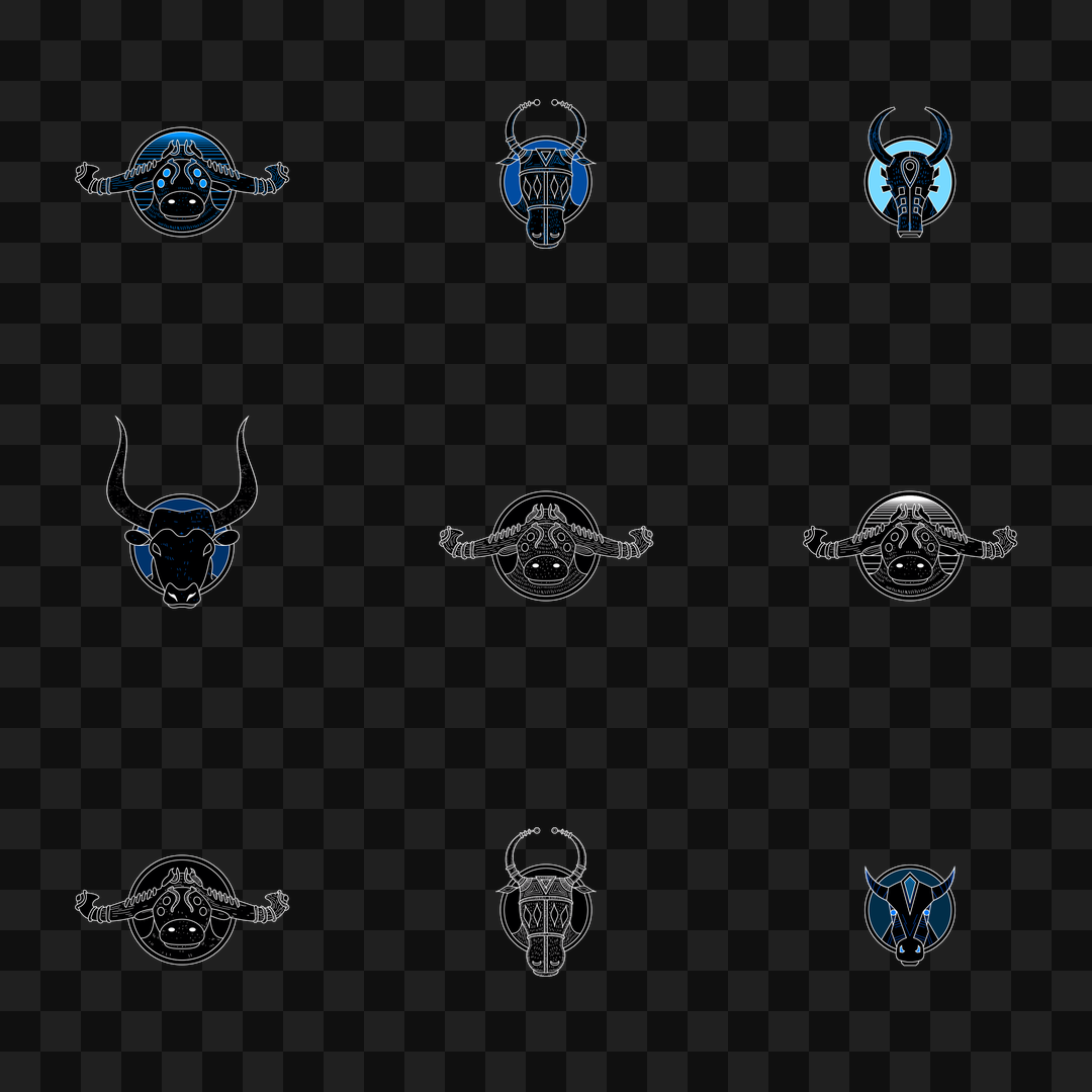 Bull face asset pack / 30 loops