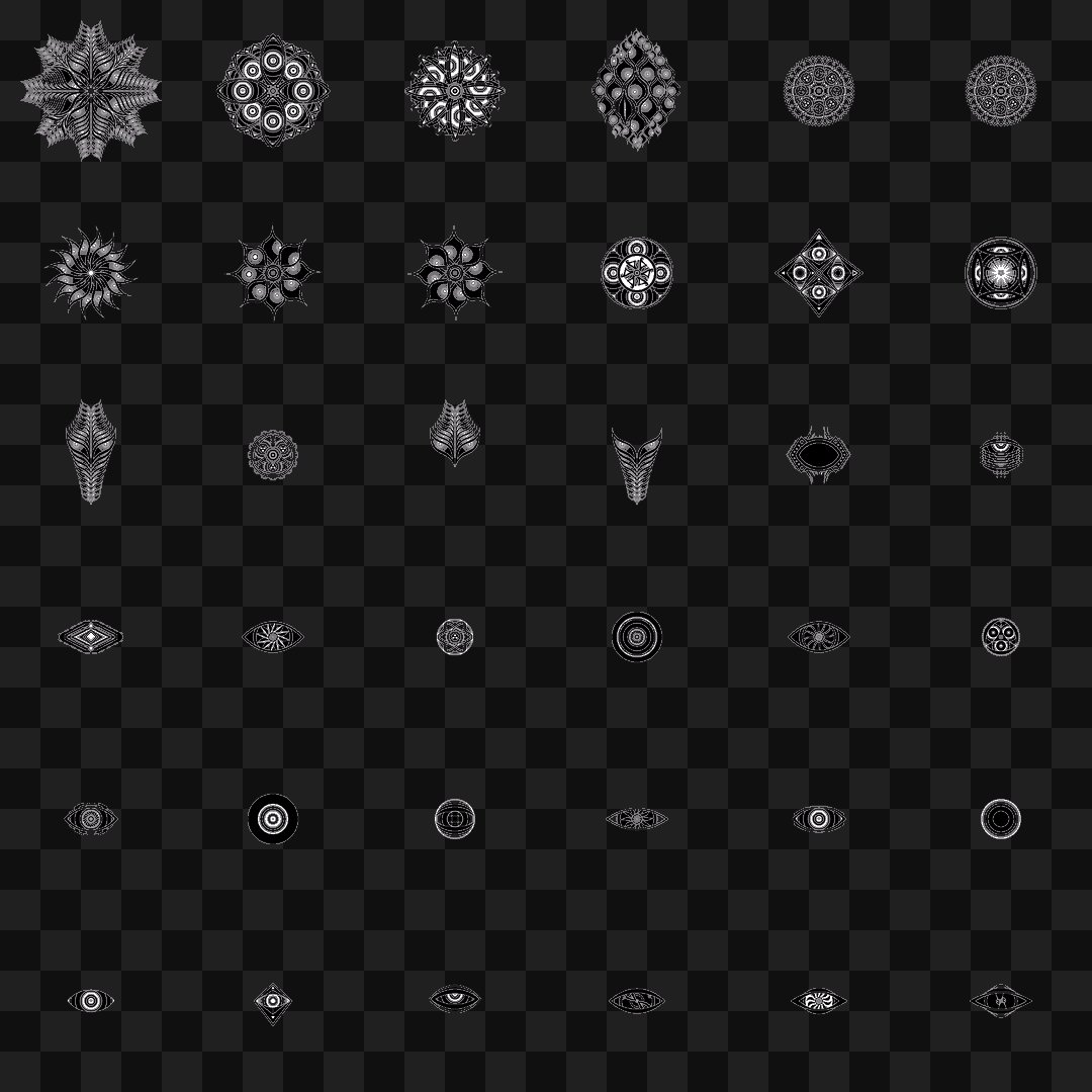 Eye face asset bundle / 62 loops