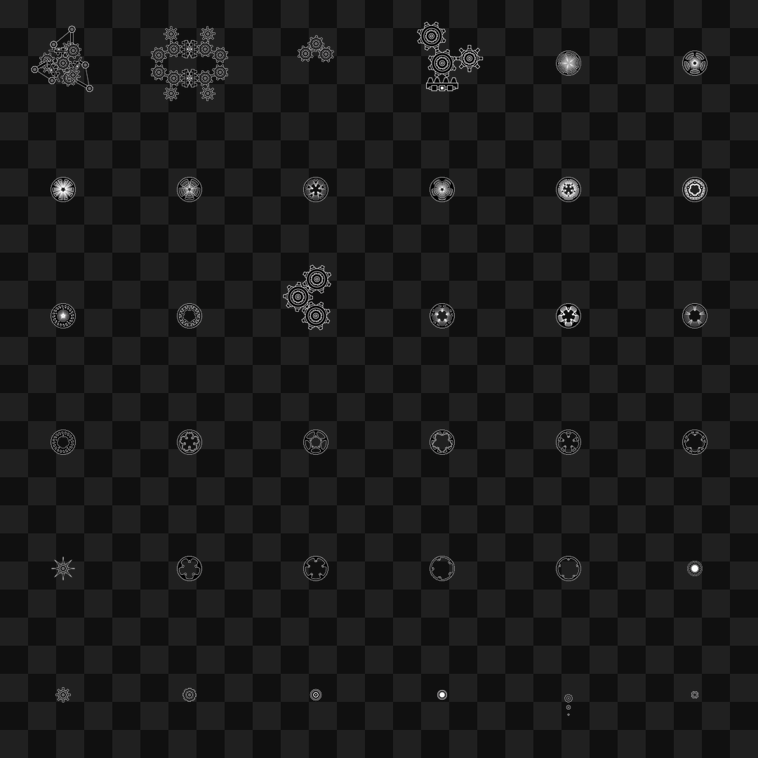 Gear face asset pack / 44 loops