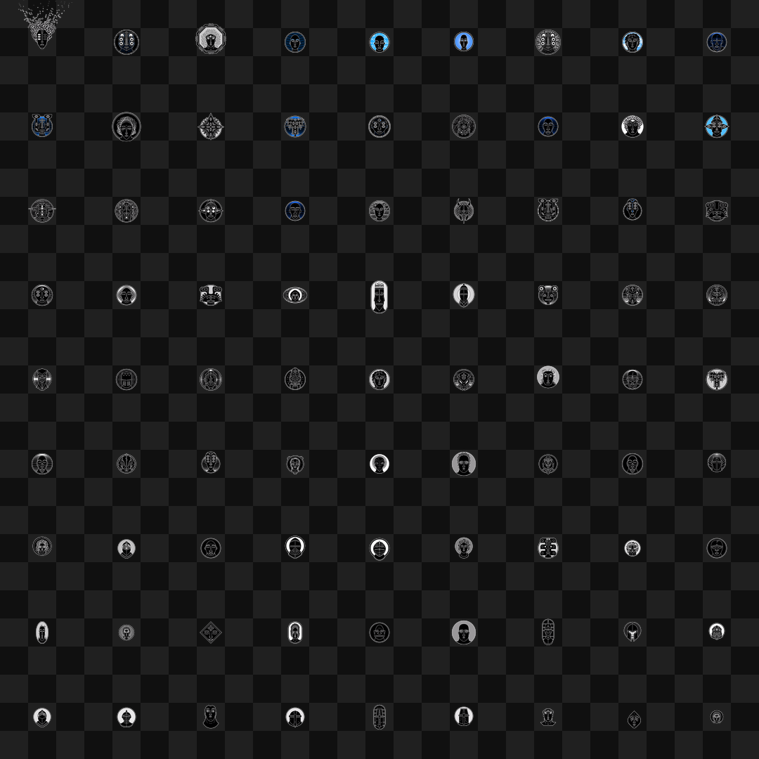 Human face asset bundle / 87 loops