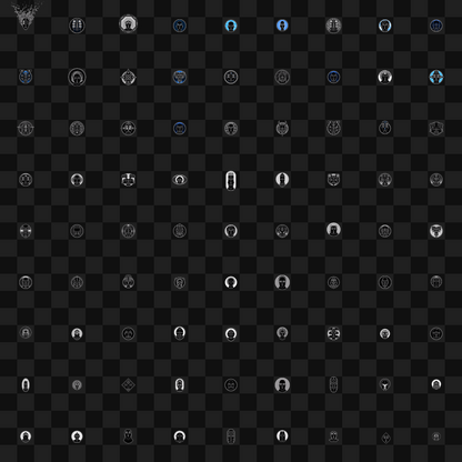 Human face asset bundle / 87 loops