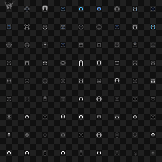 Human face asset bundle / 87 loops