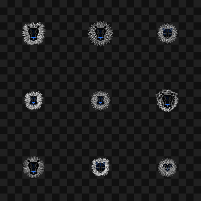 Lion face asset pack / 31 loops