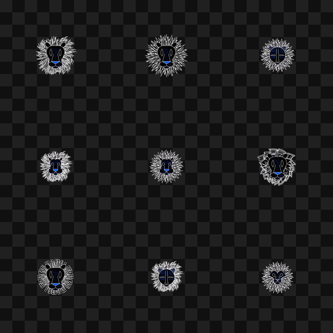 Lion face asset pack / 31 loops