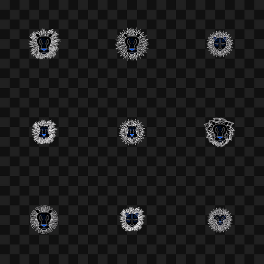 Lion face asset pack / 31 loops