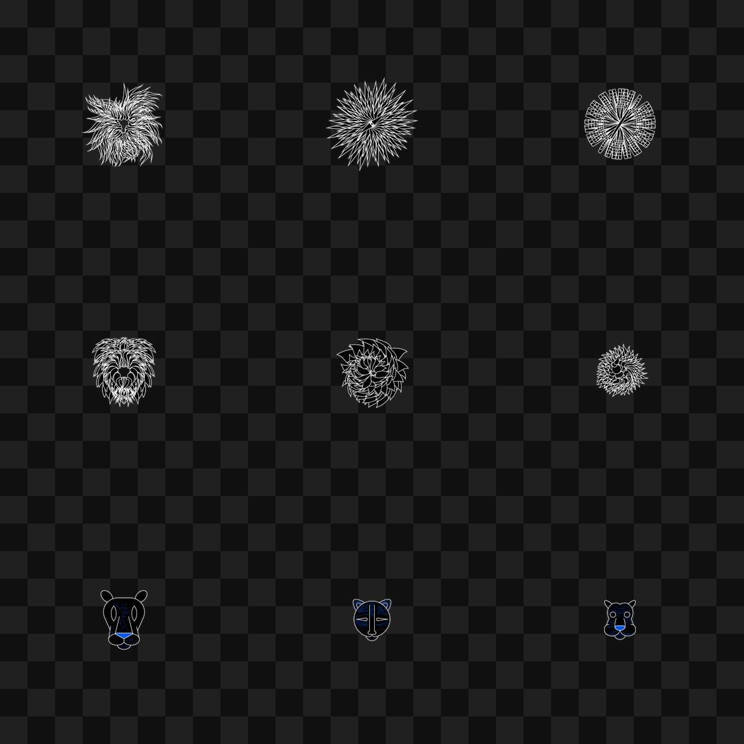 Lionkit face asset pack / 11 loops