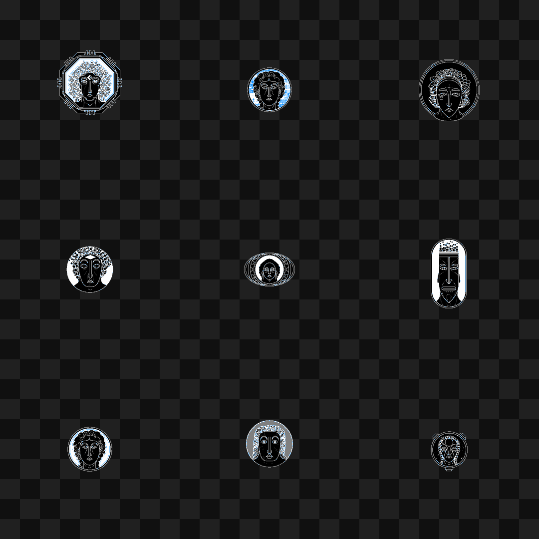 Man face asset pack / 19 loops
