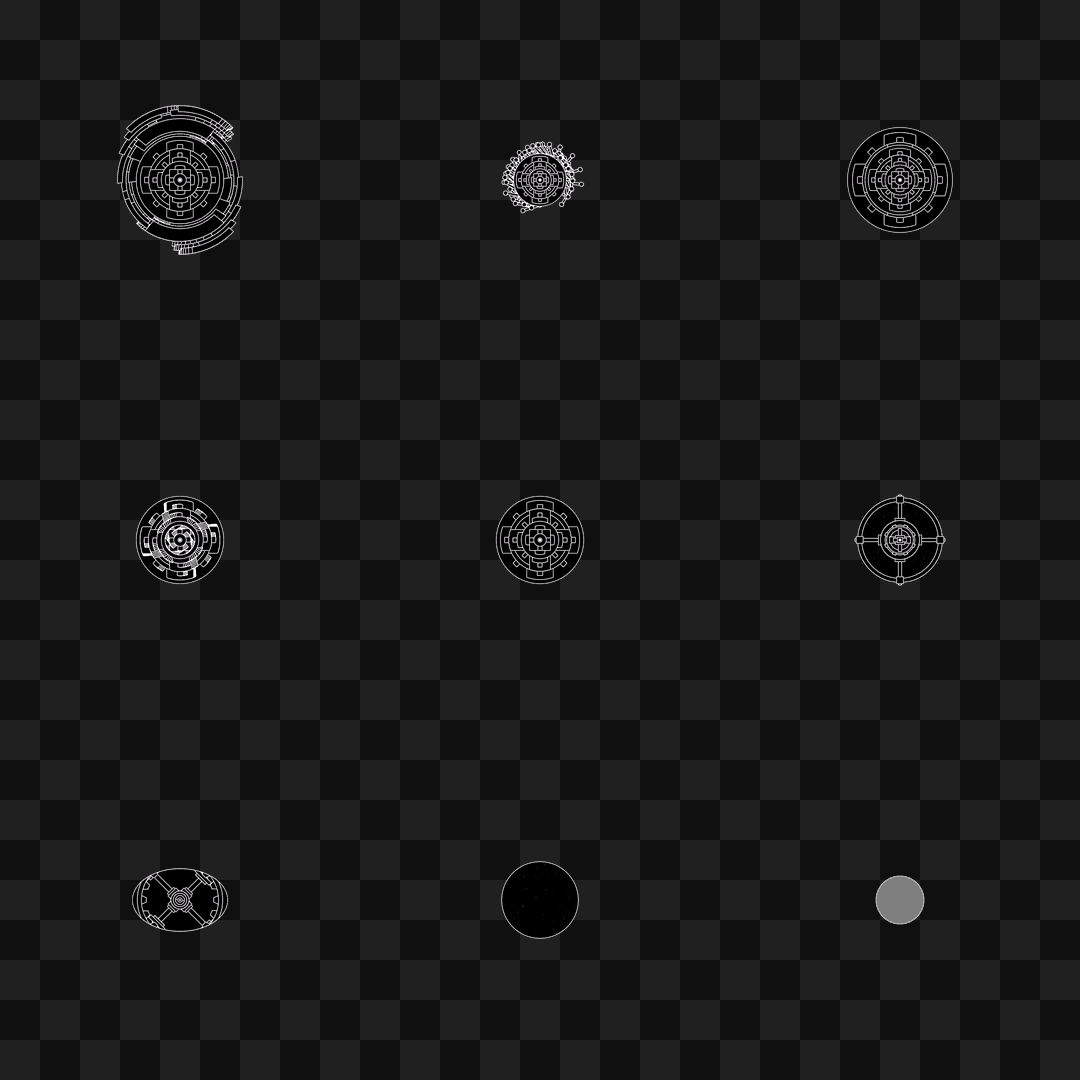 Round face asset pack / 9 loops