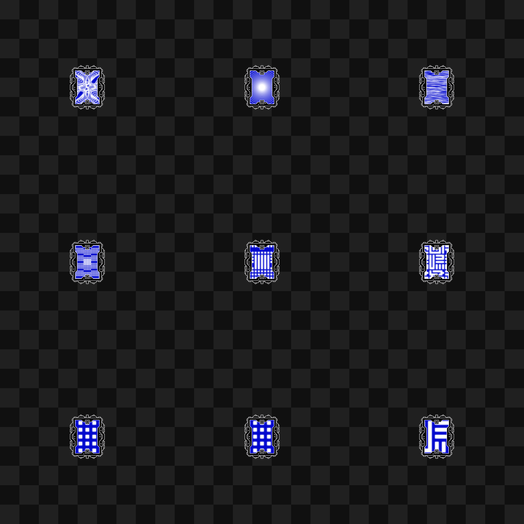 Delta facescreen asset pack / 11 loops