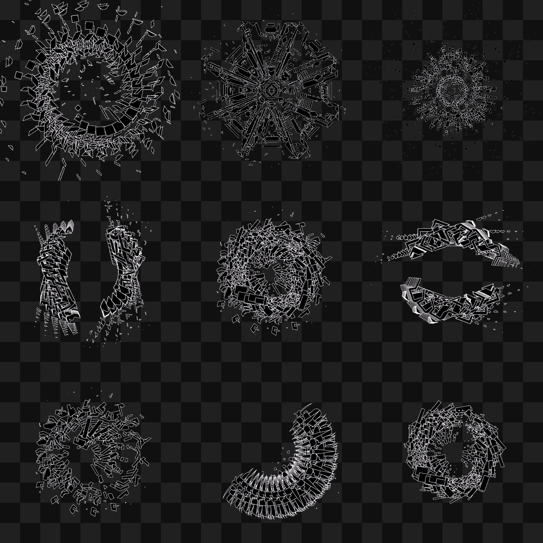 Circle frag asset pack / 23 loops