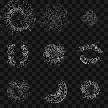 Circle frag asset pack / 23 loops