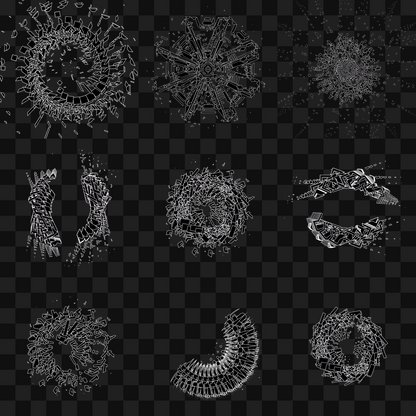 Circle frag asset pack / 23 loops