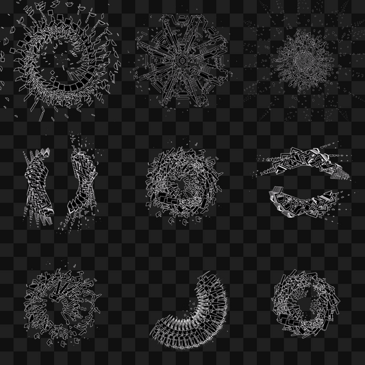 Circle frag asset pack / 23 loops