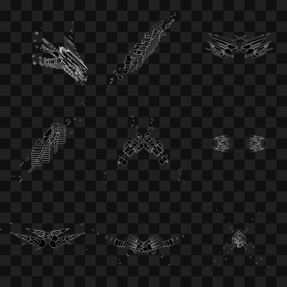 Diagonal frag asset pack / 22 loops