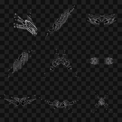Diagonal frag asset pack / 22 loops