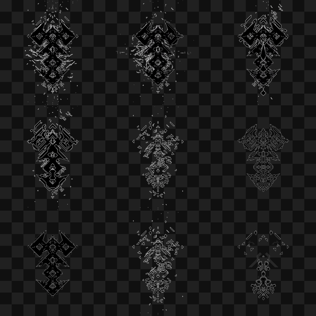 Shield frag asset pack / 24 loops