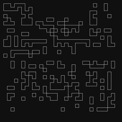 Block fat square asemic asset pack / 69 loops
