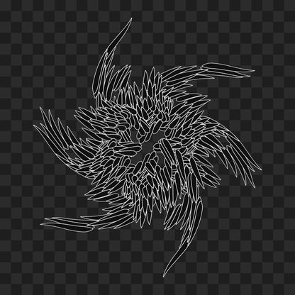 Feather star wingset asset pack / 10 loops
