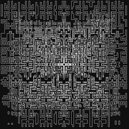 Theta asemic square pattern asset pack / 18 loops
