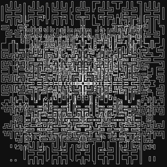 Theta asemic square pattern asset pack / 18 loops
