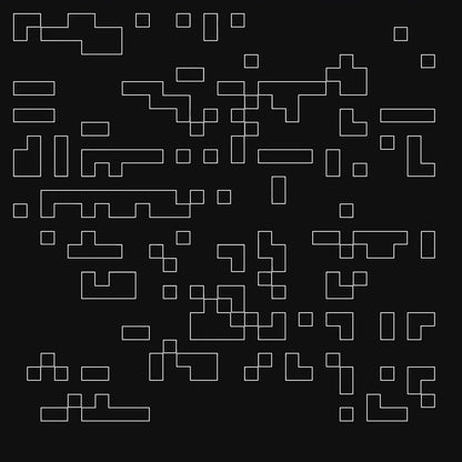 Asemic square pattern square asset bundle / 127 loops