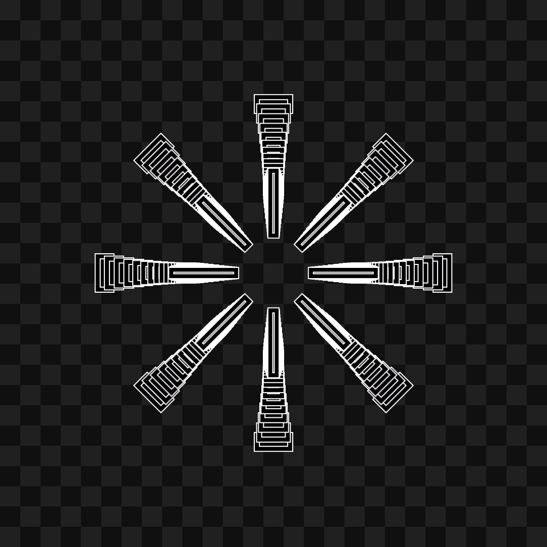 Octogon spinner wheel asset pack / 11 loops