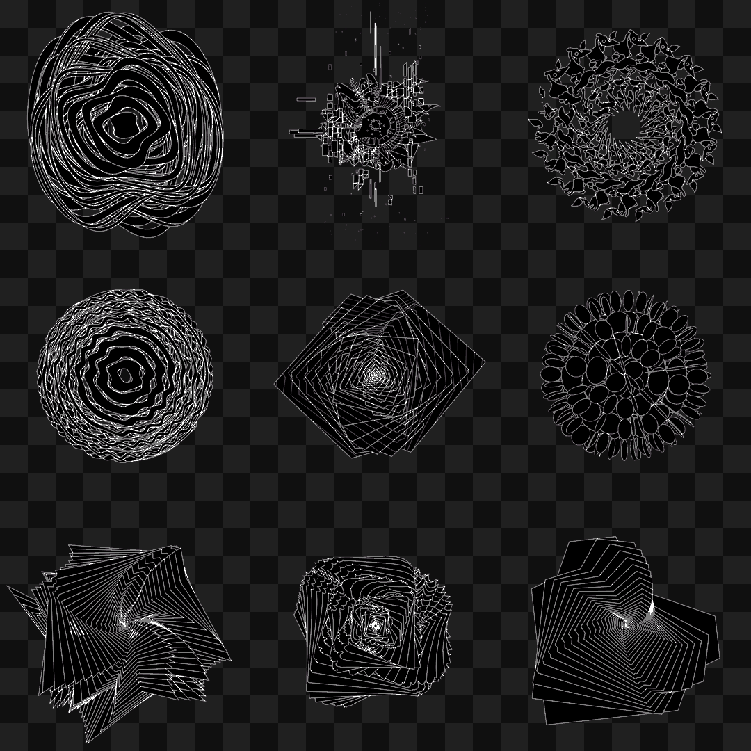 Organic spinner wheel asset pack / 19 loops