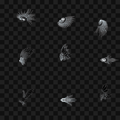 Aqua flap wing asset pack / 10 loops