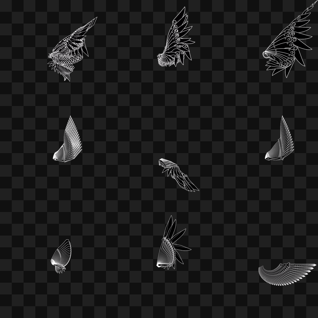 Blade flap wing asset pack / 22 loops