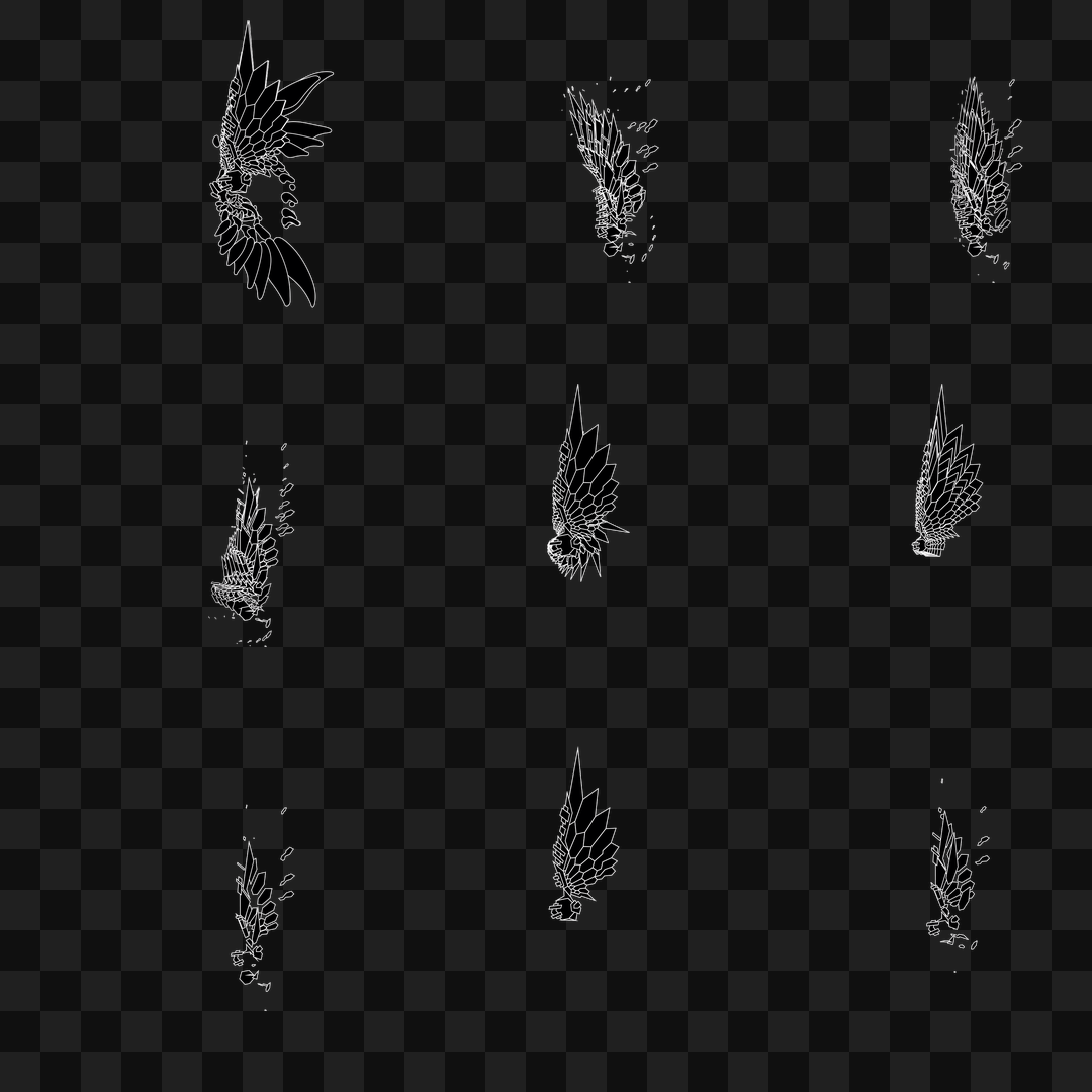 Craft flap wing asset pack / 11 loops