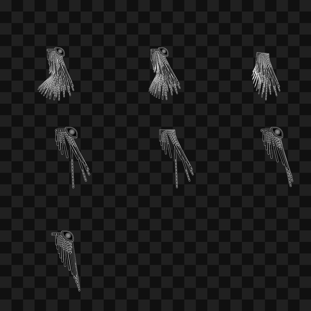 Eyelight flap wing asset pack / 7 loops